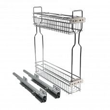 Корзина KARGO 15, боковое крепление, глуб. 500мм, хром, левая AQ